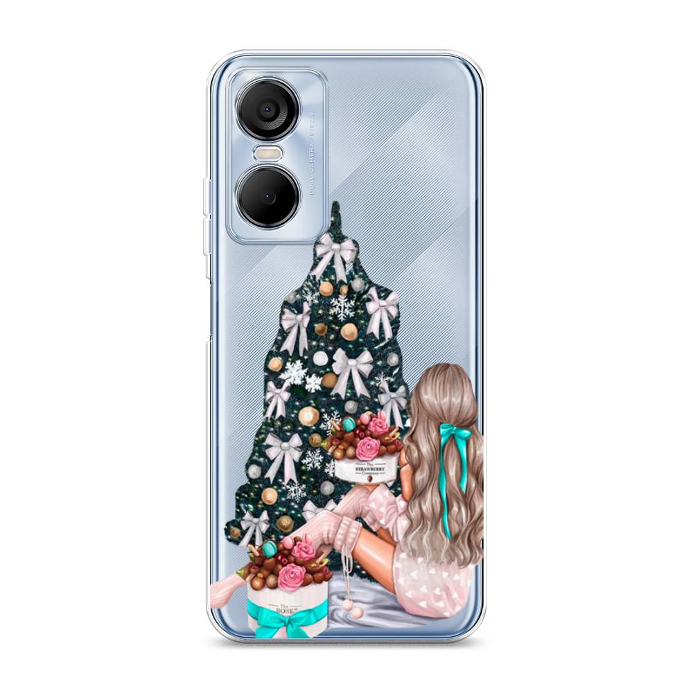 

Чехол на Tecno Pop 6 Pro "New Year", Зеленый;бежевый;голубой, 302750-5