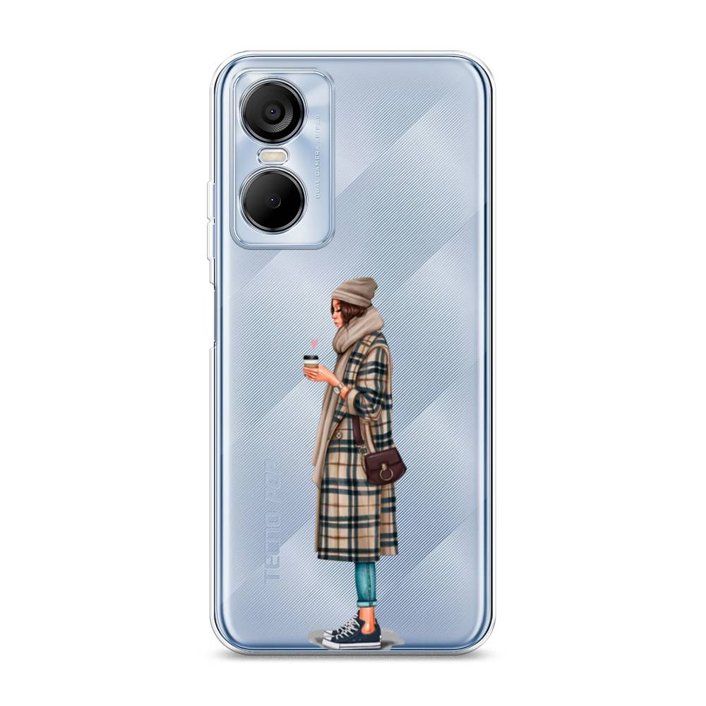 

Чехол на Tecno Pop 6 Pro "Утренний кофе", Коричневый;бежевый, 302750-6