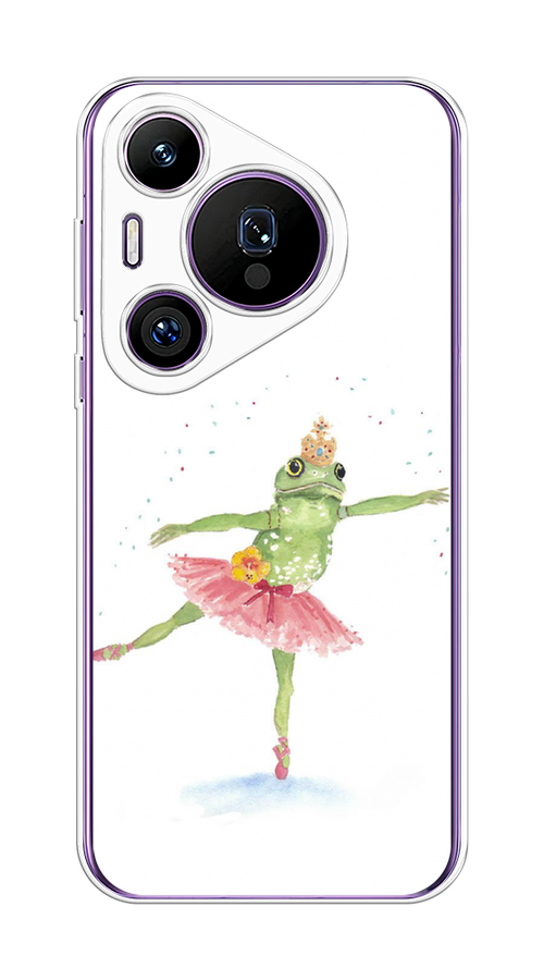 

Чехол на Huawei Pura 70 Pro/70 Pro Plus "Лягушка-балерина", Зеленый, 6124450-1