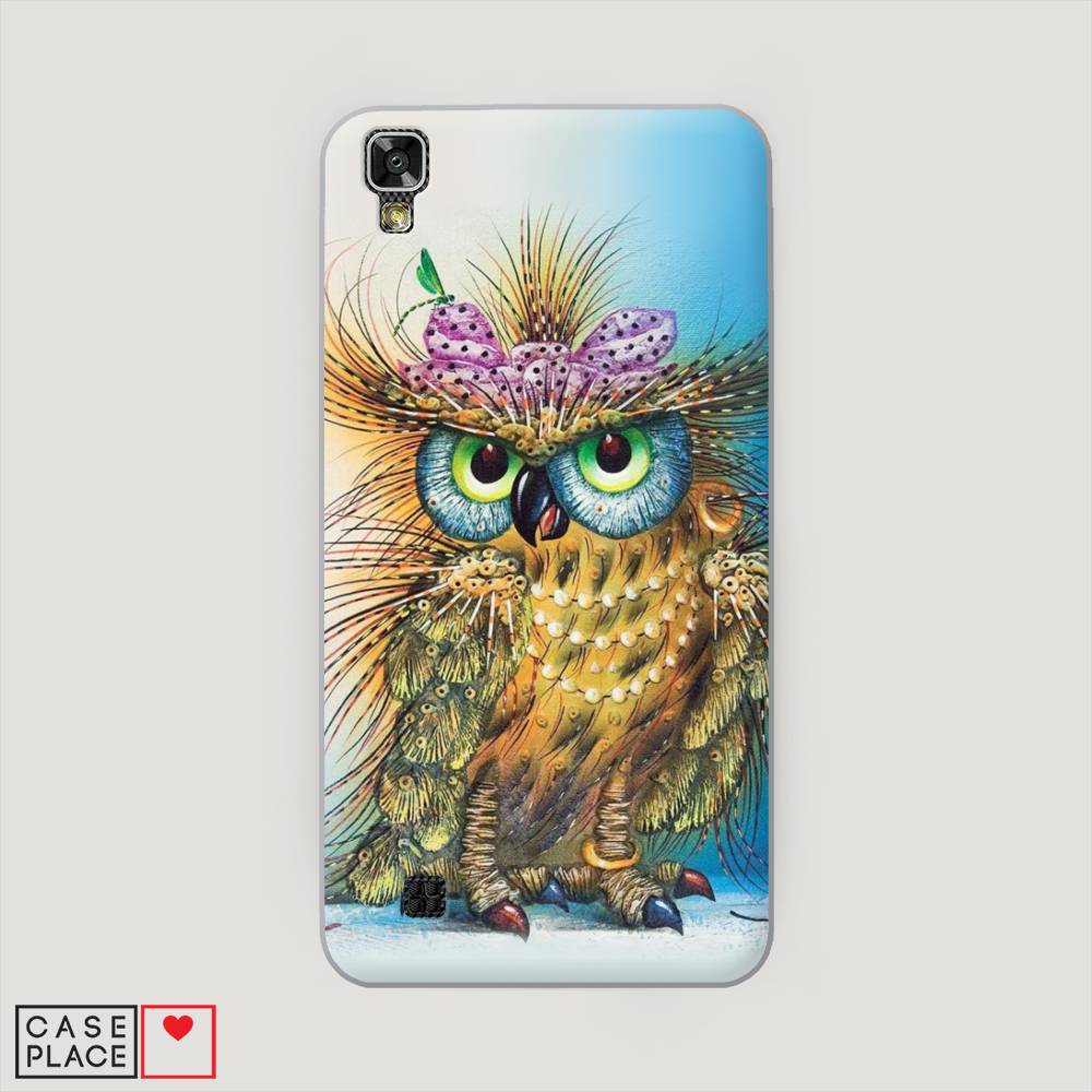 

Чехол на LG X Power (K220DS) "Модная сова", Коричневый;голубой, 82350-1