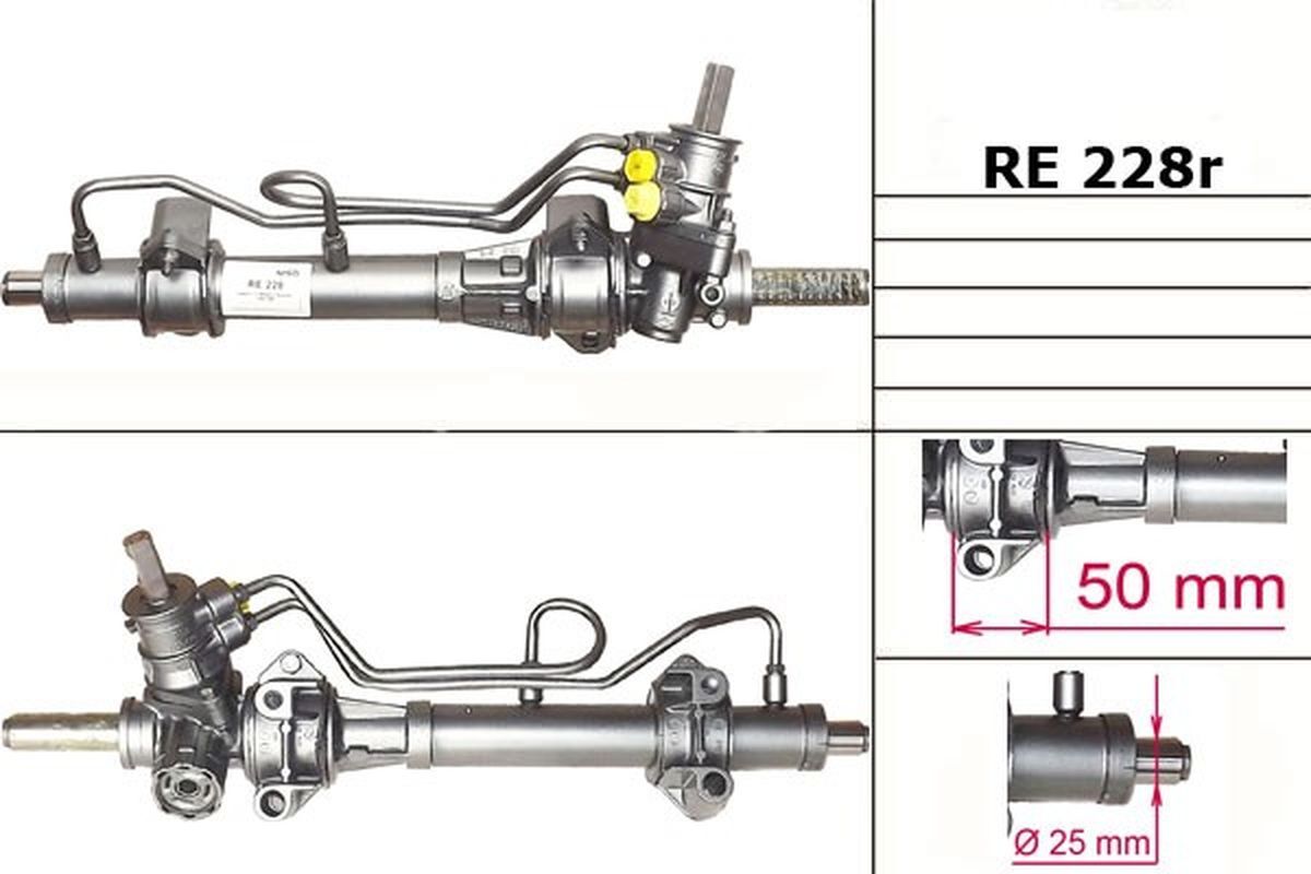 Рулевая рейка SMI PSGRE228R с ГУР PSGRE228R RENAULT RAPID фургон 1994-1998