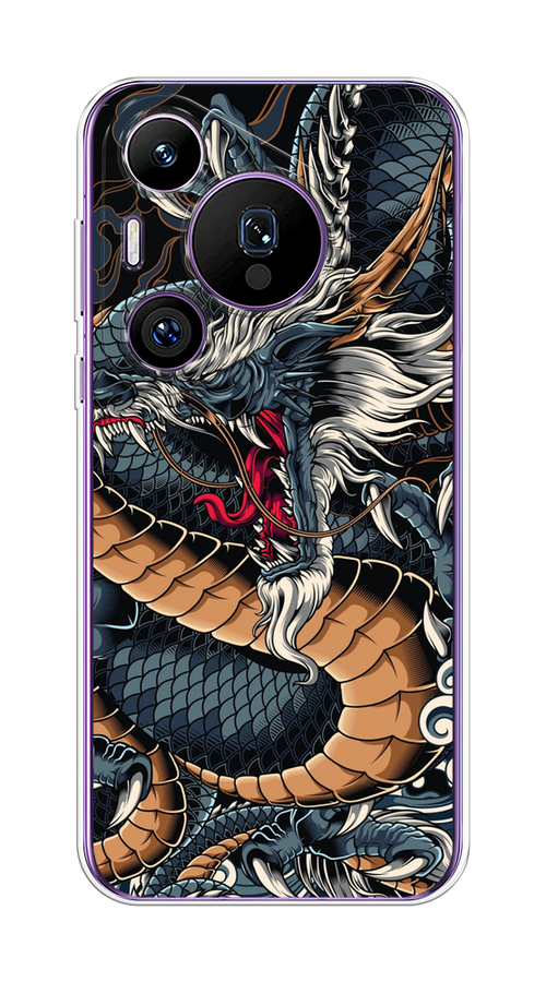 

Чехол на Huawei Pura 70 Pro/70 Pro Plus "Japanese Dragon", Коричневый;черный;синий, 6124450-1