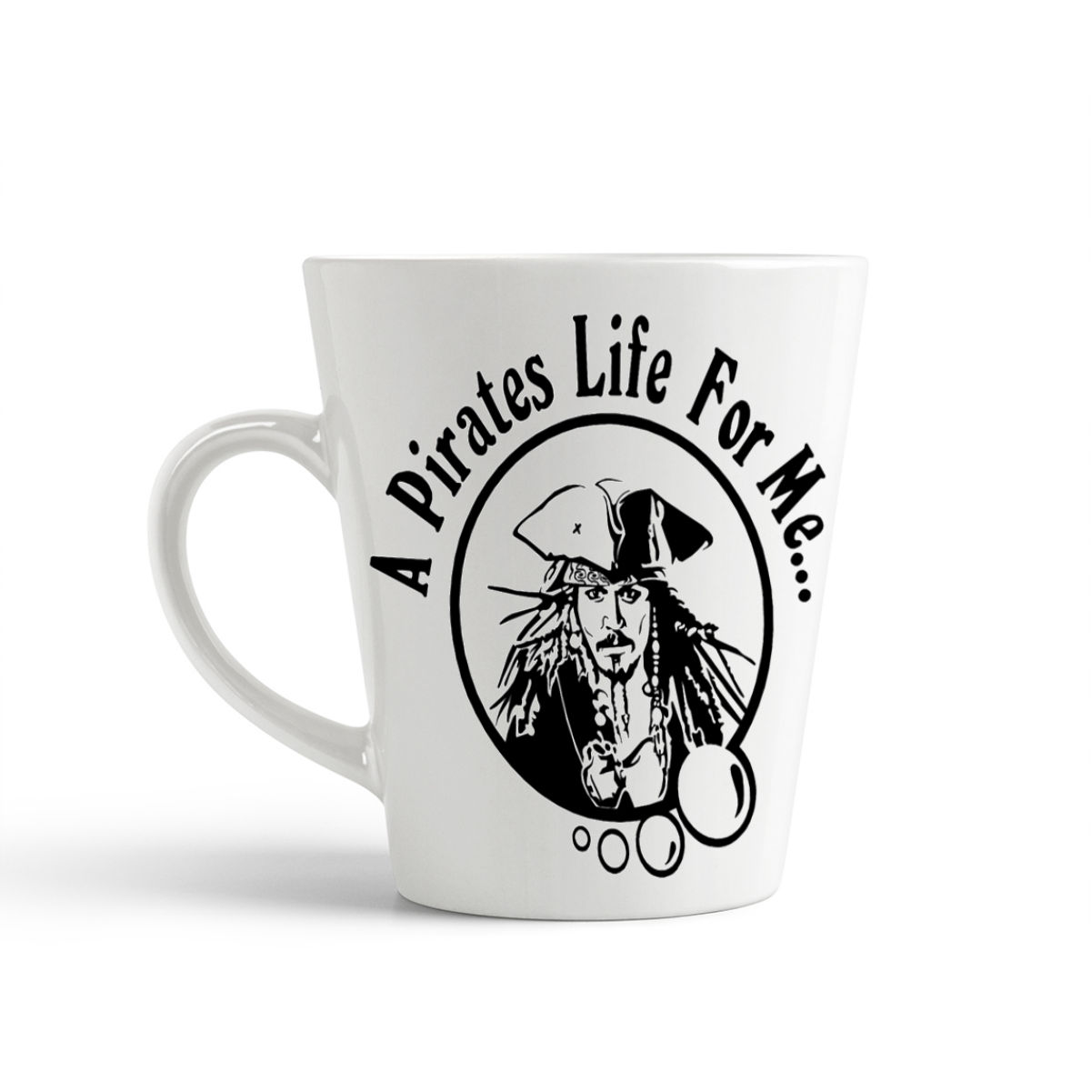 

Кружка-латте CoolPodarok A pirates life for me Джек воробей