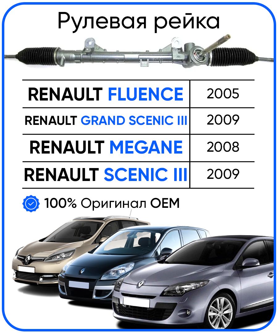 Рулевая рейка TRW PSGRE114R Renault Fluence 2005-, Grand Scenic III 2009-, Megane III 2008