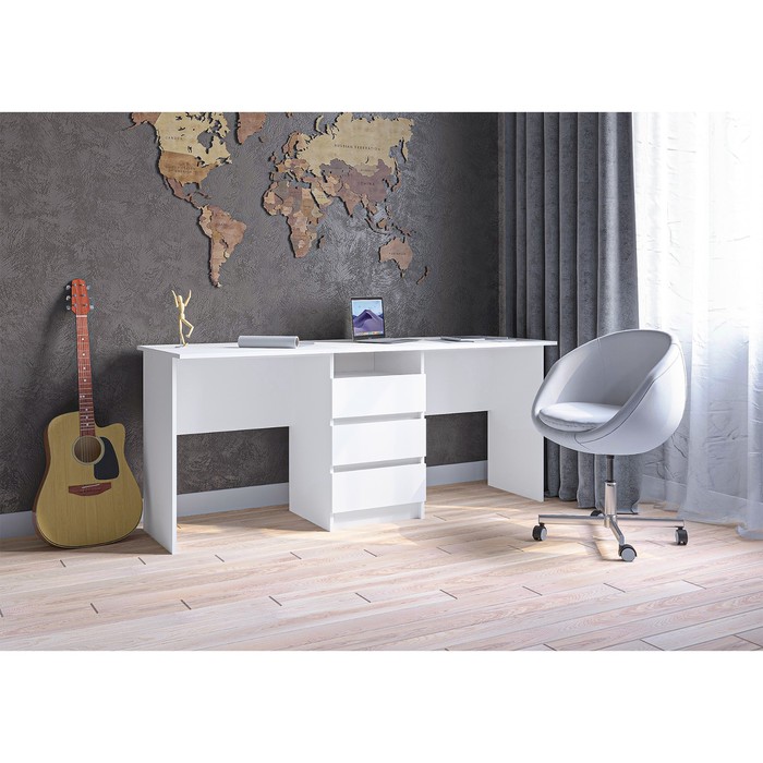 

Компьютерный стол 175x60.8x75 см белый