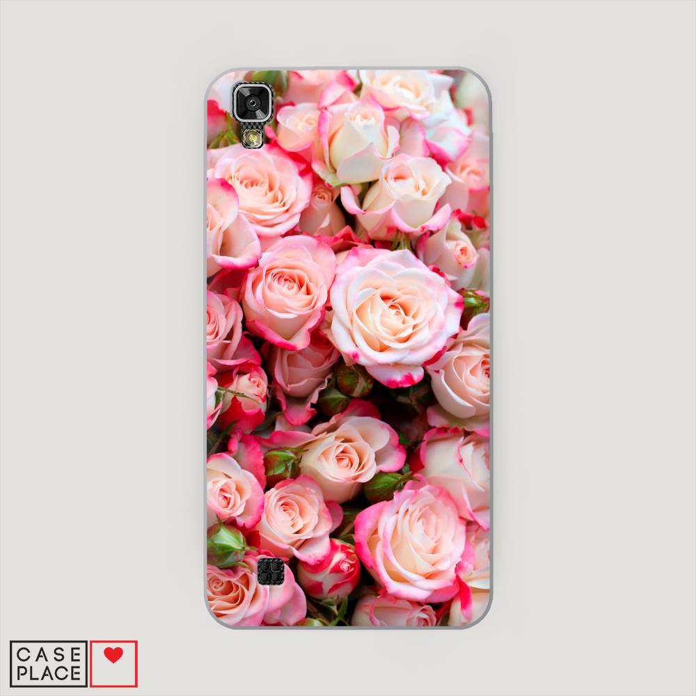 

Чехол на LG X Power (K220DS) "Много роз", Розовый, 82350-2