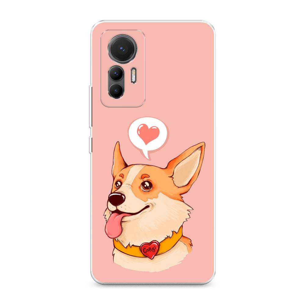 

Чехол на Xiaomi 12 Lite "Корги язык", Розовый;коричневый, 315050-1