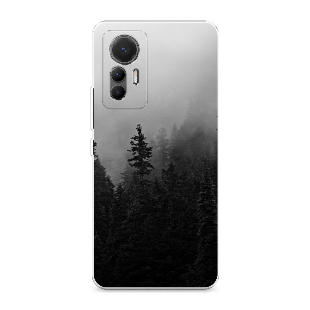 

Чехол на Xiaomi 12 Lite "Туманный лес", Серый;черный, 315050-2