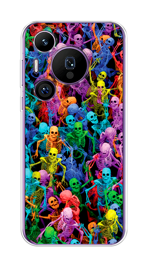 

Чехол на Huawei Pura 70 Pro/70 Pro Plus "Вечеринка скелетов", Фиолетовый;желтый;оранжевый, 6124450-1