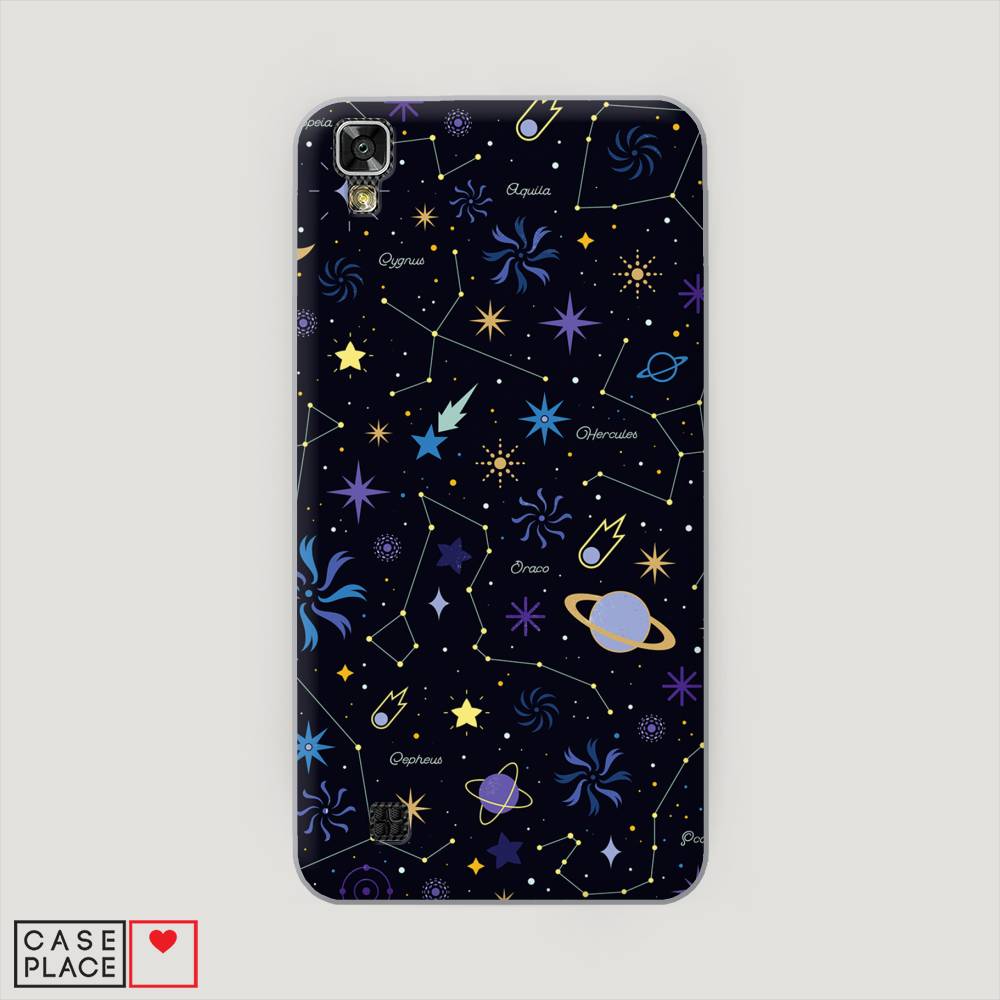 

Чехол на LG X Power (K220DS) "Цветной космос", Желтый, 82350-2