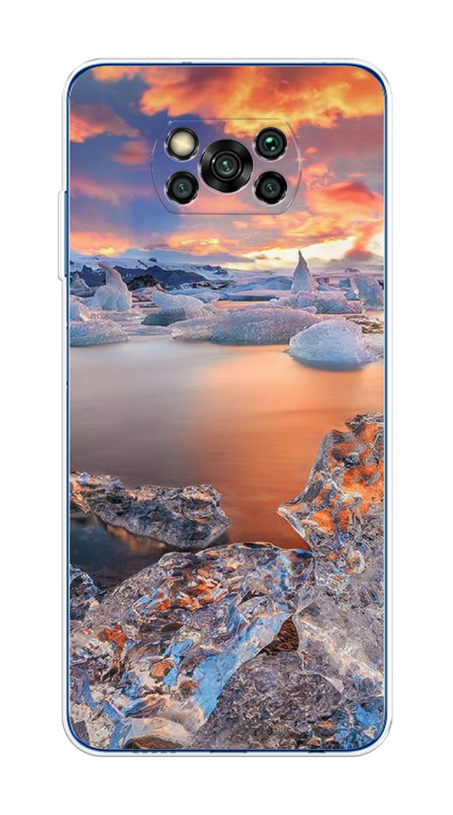 

Чехол на Poco X3/X3 Pro "Ледники", Синий;оранжевый, 310650-1