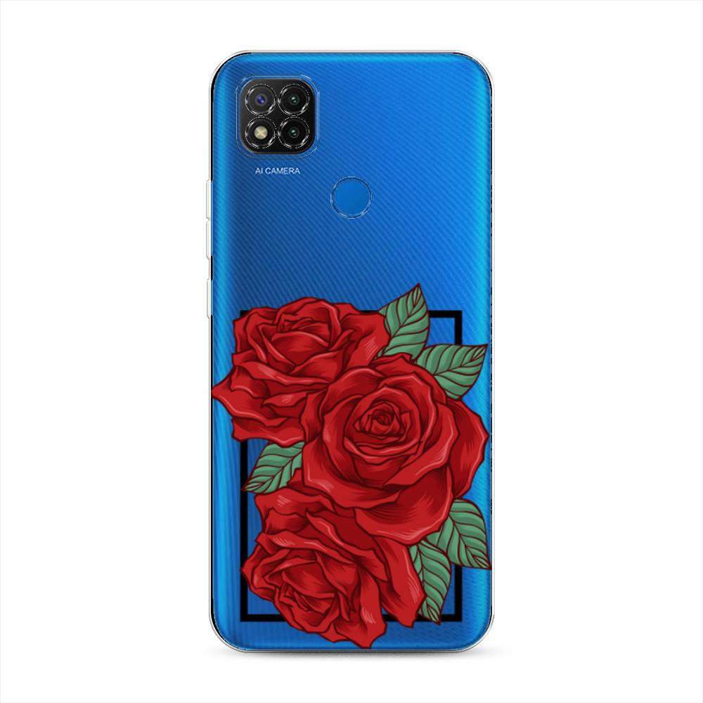 

Чехол для Xiaomi Redmi 9C "Три алые розы", Красный, 39050-2