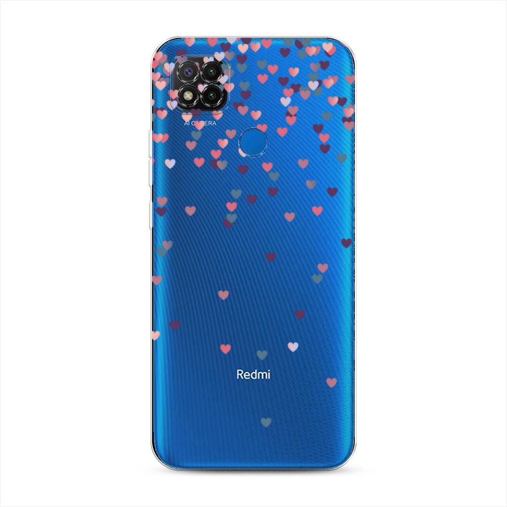 

Чехол на Xiaomi Redmi 9C "Посыпка сердечки", Розовый;фиолетовый, 39050-3