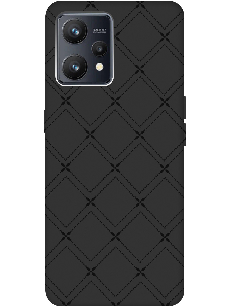 

Силиконовый чехол на Realme 9 с рисунком "Стильные линии" Soft Touch черный, 20000165