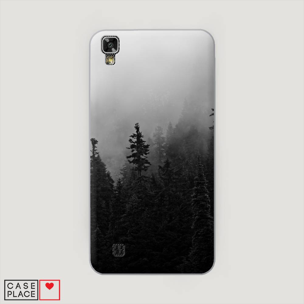 

Чехол на LG X Power (K220DS) "Туманный лес", Серый;черный, 82350-2