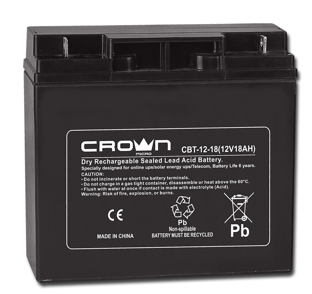 Аккумулятор для ИБП CROWN CBT-12-18