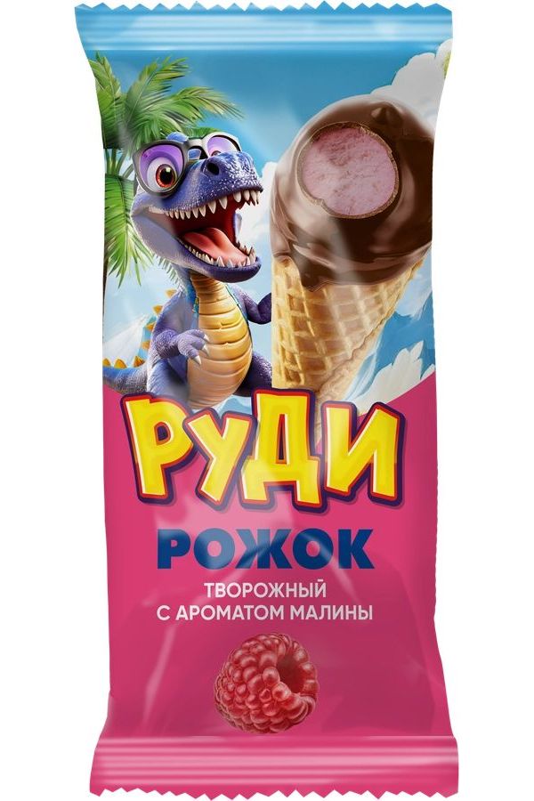 

Сырок творожный Руди Малина в вафельном рожке БЗМЖ 40 г