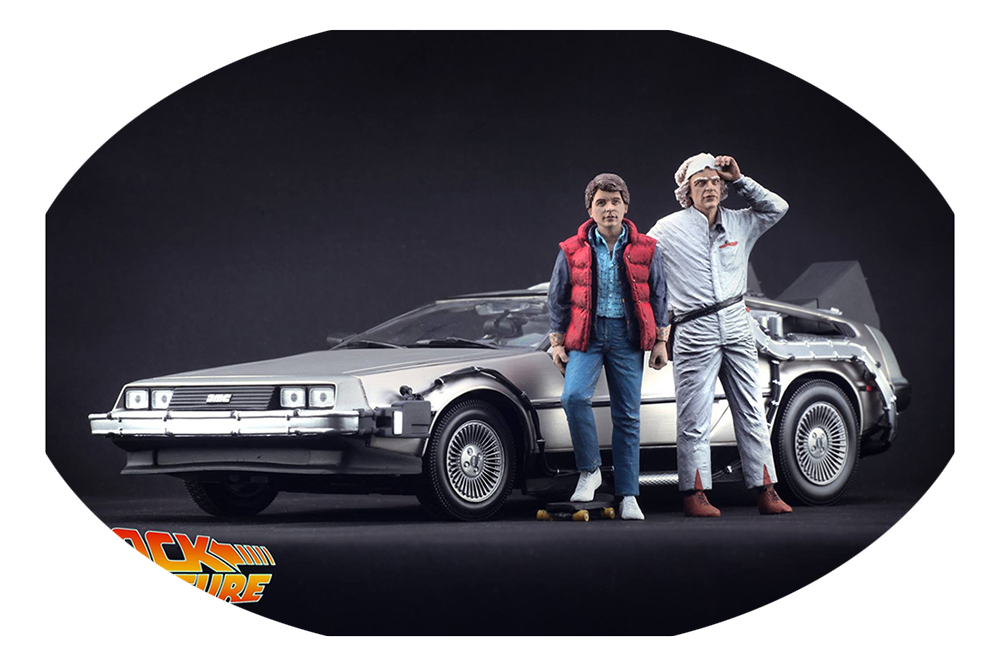 Фигурка коллекционная marty mcfly & doc brown ( back to the future ) / набор 2 фигурки 1:1