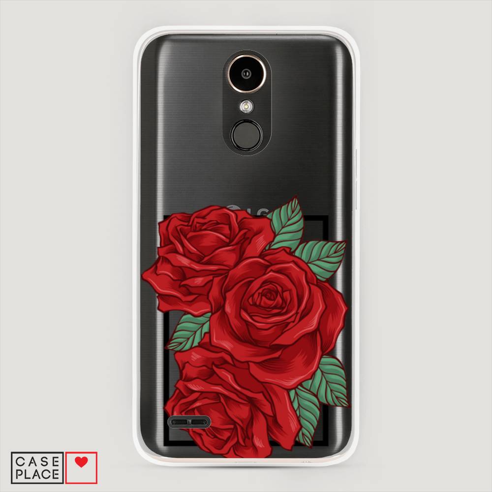 

Чехол на LG K10 2017 "Три алые розы", Красный, 81350-2