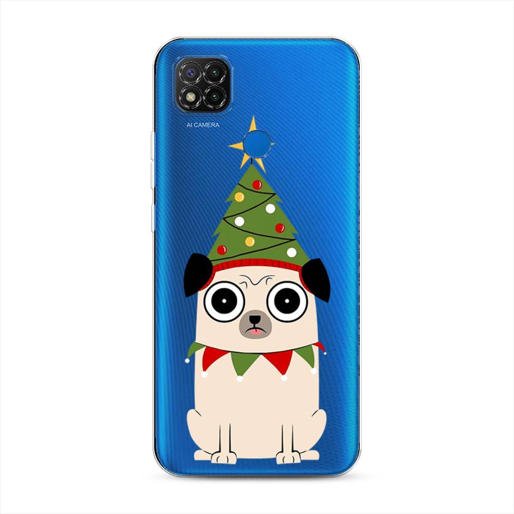 

Чехол для Xiaomi Redmi 9C "Собачка с ёлочкой", Бежевый;красный;зеленый, 39050-1