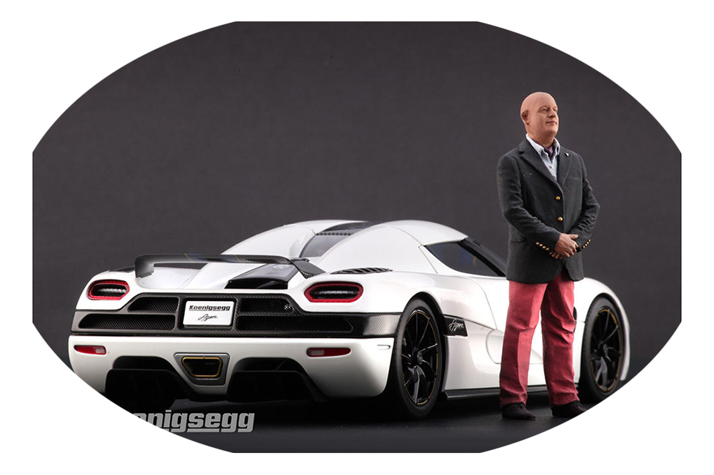 

Фигурка коллекционная christian von koenigsegg ручная работа в масштабе 1:18 кристиан фон, Белый