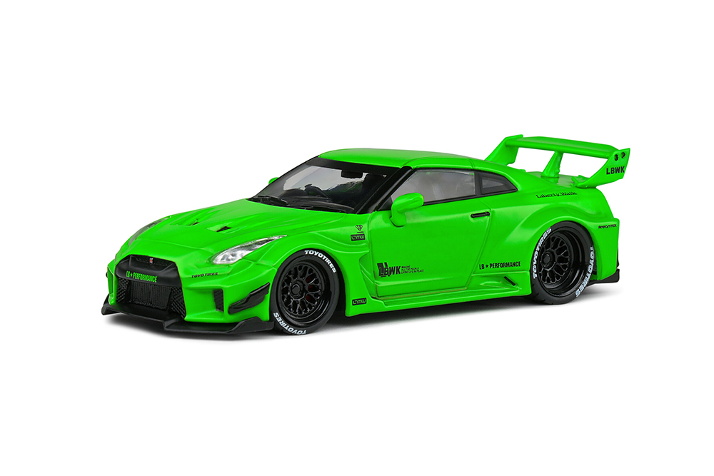 Модель коллекционная SOLIDO Nissan gt-r (R35) liberty walk body kit lightgreen