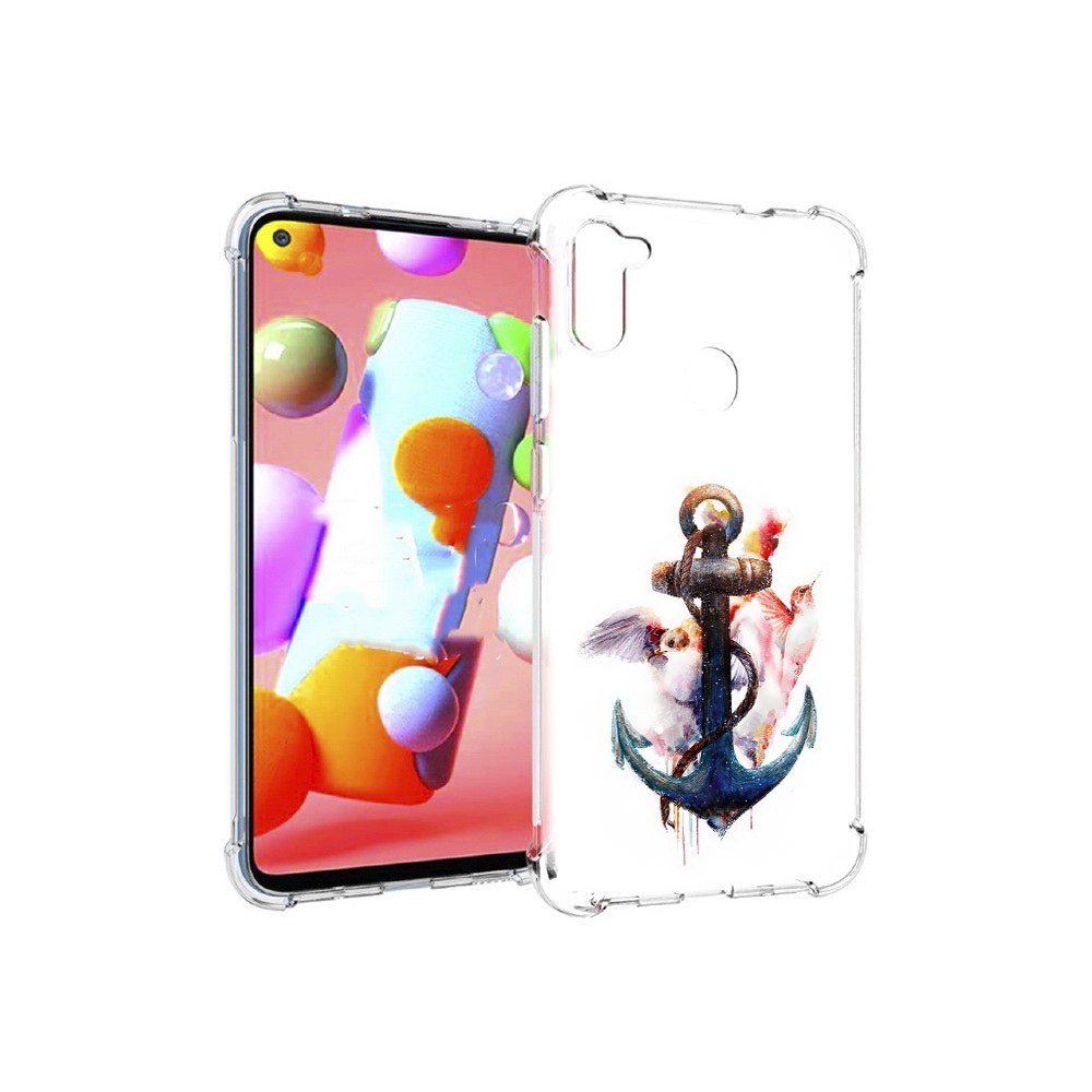 

Чехол MyPads Tocco для Samsung Galaxy M11 якорь с птицами (PT147121.487.703), Прозрачный, Tocco