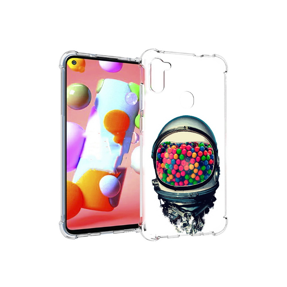

Чехол MyPads Tocco для Samsung Galaxy M11 шлем космонавта (PT147121.487.700), Прозрачный, Tocco