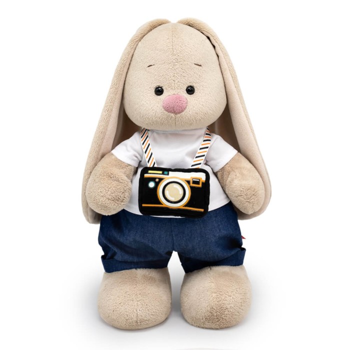 Мягкая игрушка BUDI BASA Зайка Ми с фотоаппаратом, 25 см в медвежье царство с фотоаппаратом