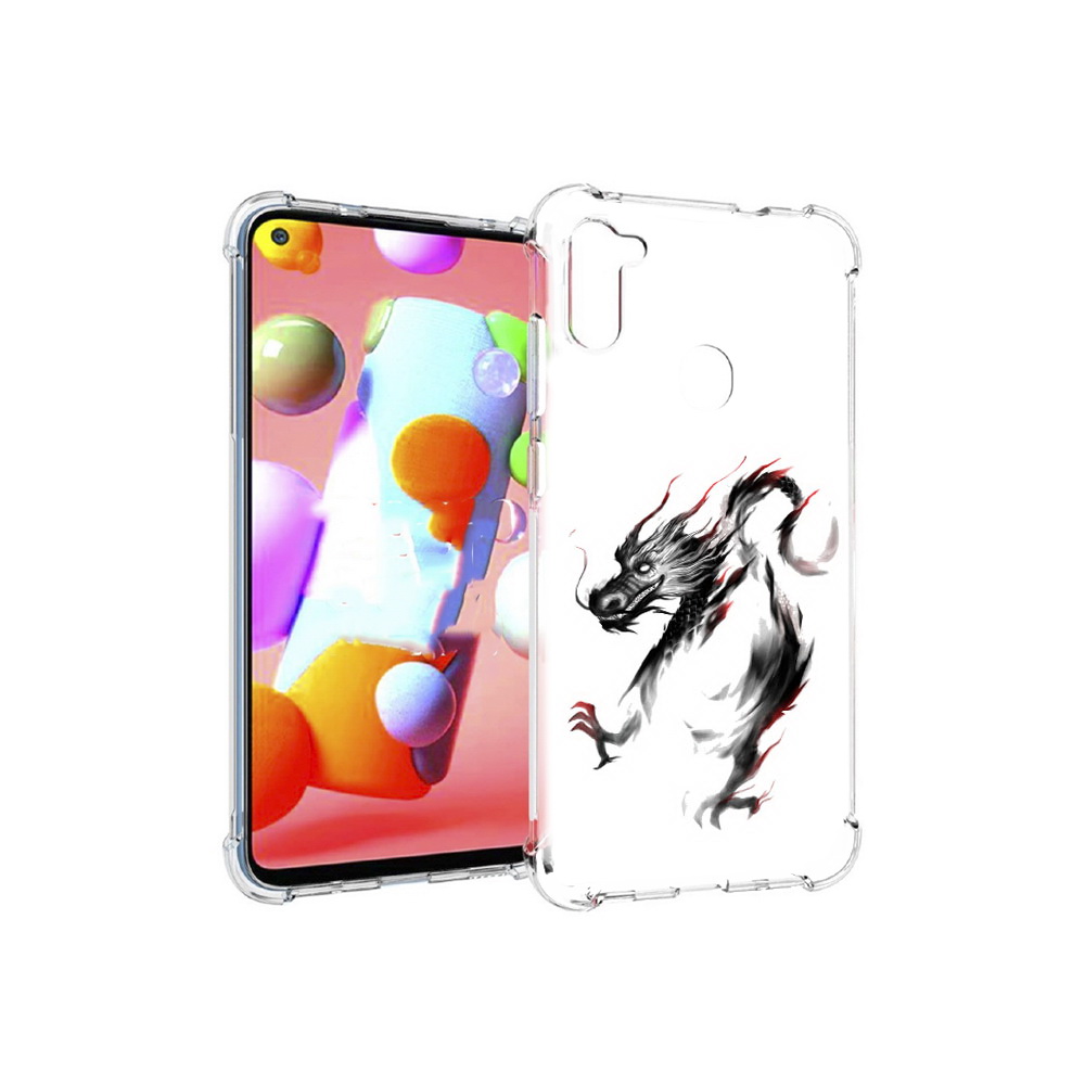 Чехол MyPads Tocco для Samsung Galaxy M11 черный дракон (PT147121.487.690)