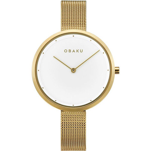 фото Наручные часы женские obaku v227lxgimg золотистые