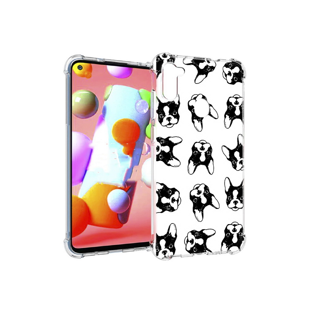 

Чехол MyPads Tocco для Samsung Galaxy M11 черно белые собачки (PT147121.487.683), Прозрачный, Tocco