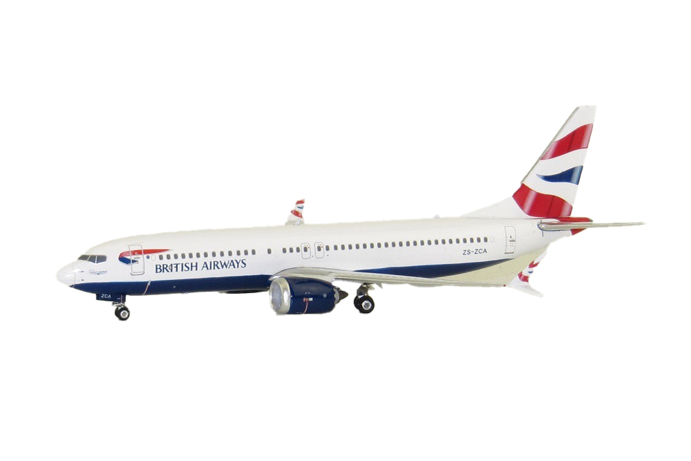 Модель коллекционная Boeing b 737-8MAX british airways/comair zs-zca (длина 9,88 см)