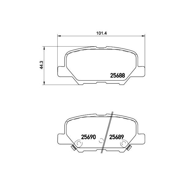 

Колодки тормозные NAO CITROEN C4 AIRCROSS / MAZDA 6 Estate (GJ GH) 6 Saloon (GJ GH) / M