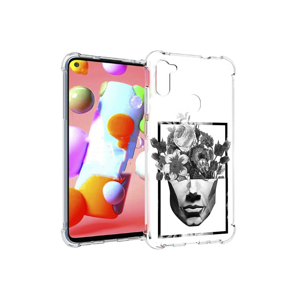 

Чехол MyPads Tocco для Samsung Galaxy M11 черно белая ваза в абстракции (PT147121.487.678), Прозрачный, Tocco