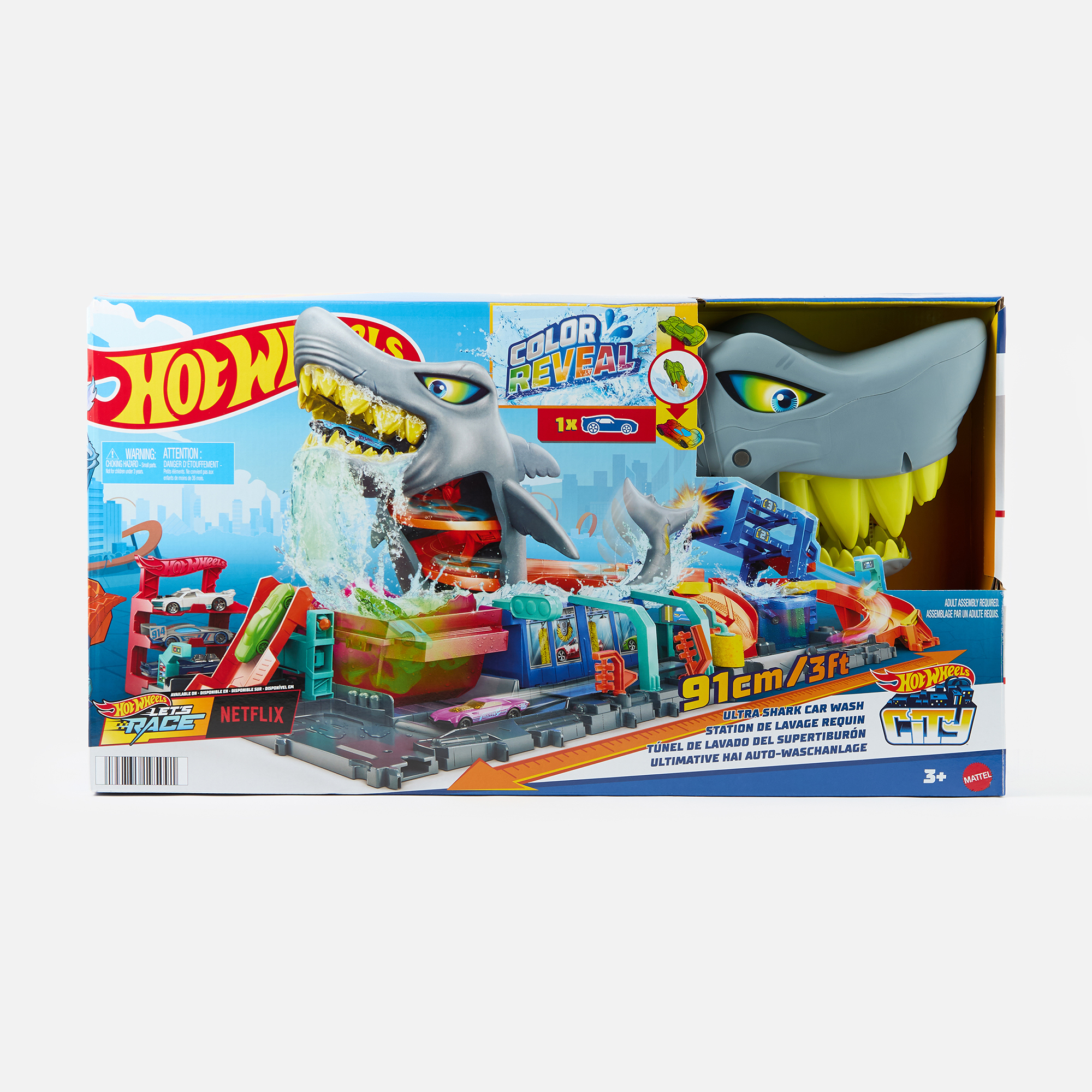 

Набор игровой Hot Wheels City Ultra Shark Car Wash HTN82