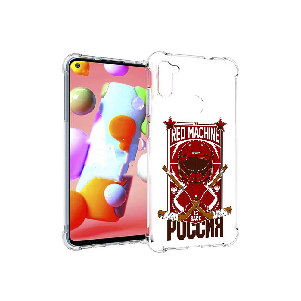 

Чехол MyPads Tocco для Samsung Galaxy M11 хоккей россия (PT147121.487.666), Прозрачный, Tocco