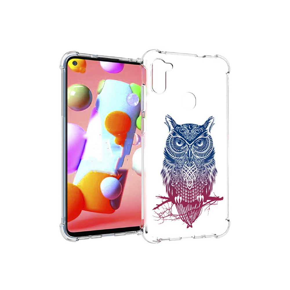 

Чехол MyPads Tocco для Samsung Galaxy M11 хиппи сова (PT147121.487.664), Прозрачный, Tocco