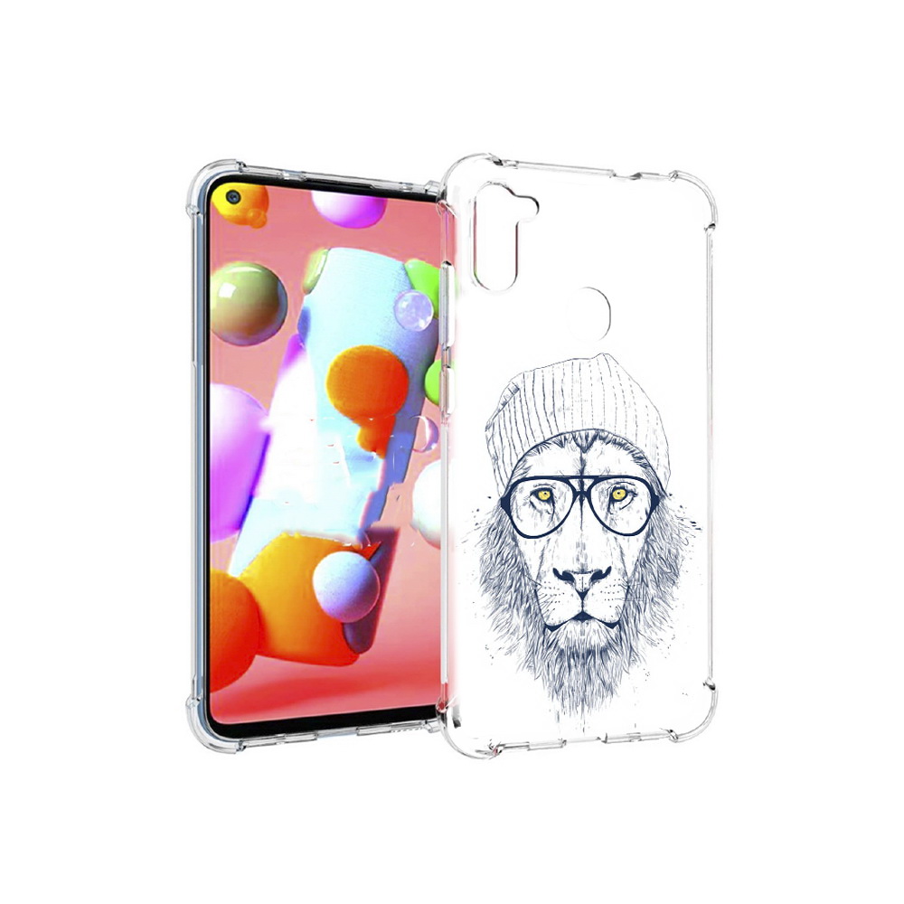 

Чехол MyPads Tocco для Samsung Galaxy M11 хиппи лев (PT147121.487.663), Прозрачный, Tocco