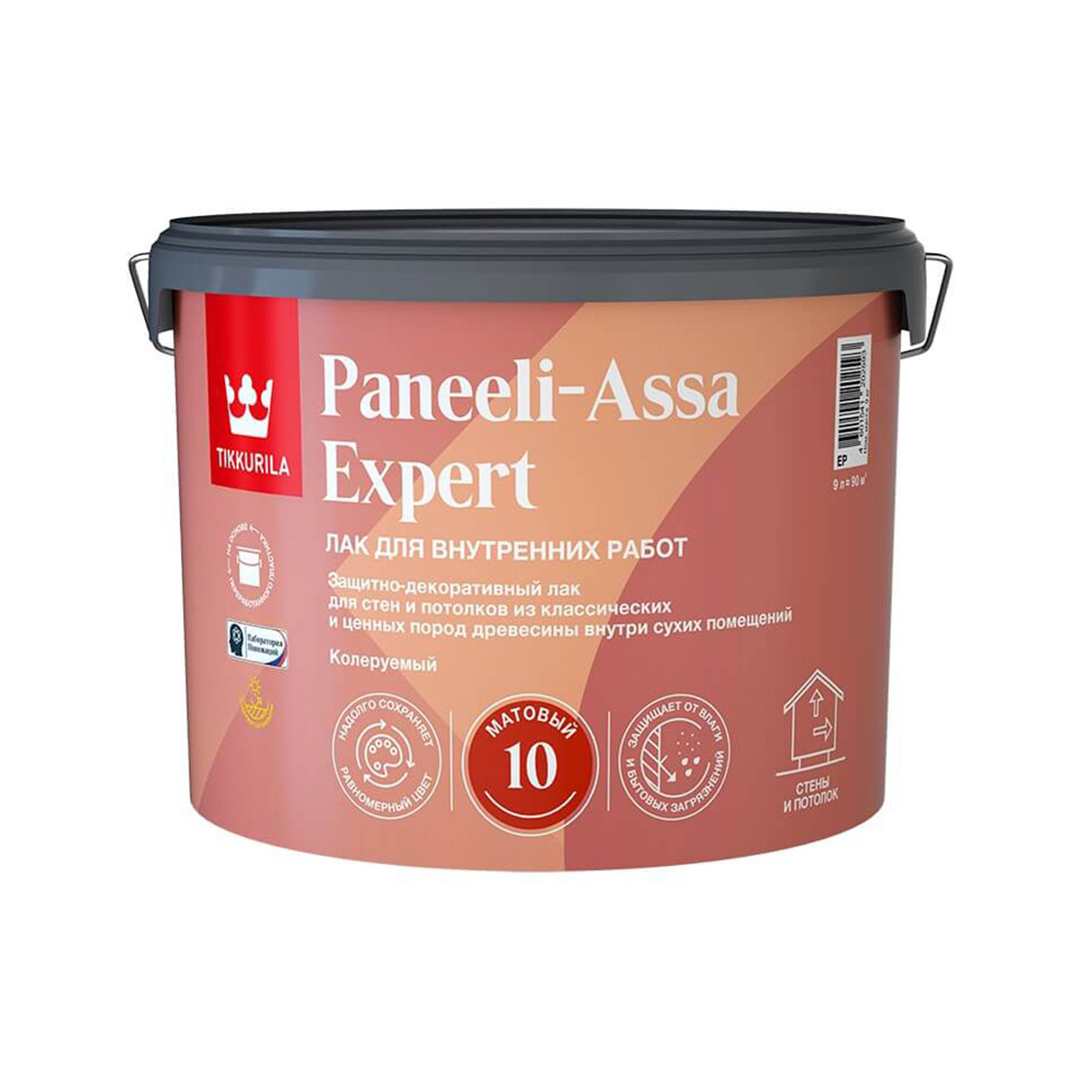 Лак для дерева Tikkurila Paneeli-Assa Expert акрилатный матовый база EP 9 л 11550₽