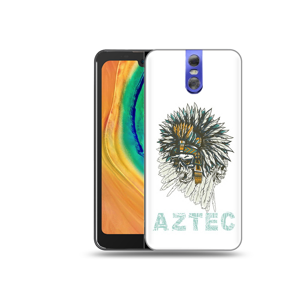 

Чехол MyPads Tocco для Doogee BL7000 скелет индеец, Прозрачный, Tocco