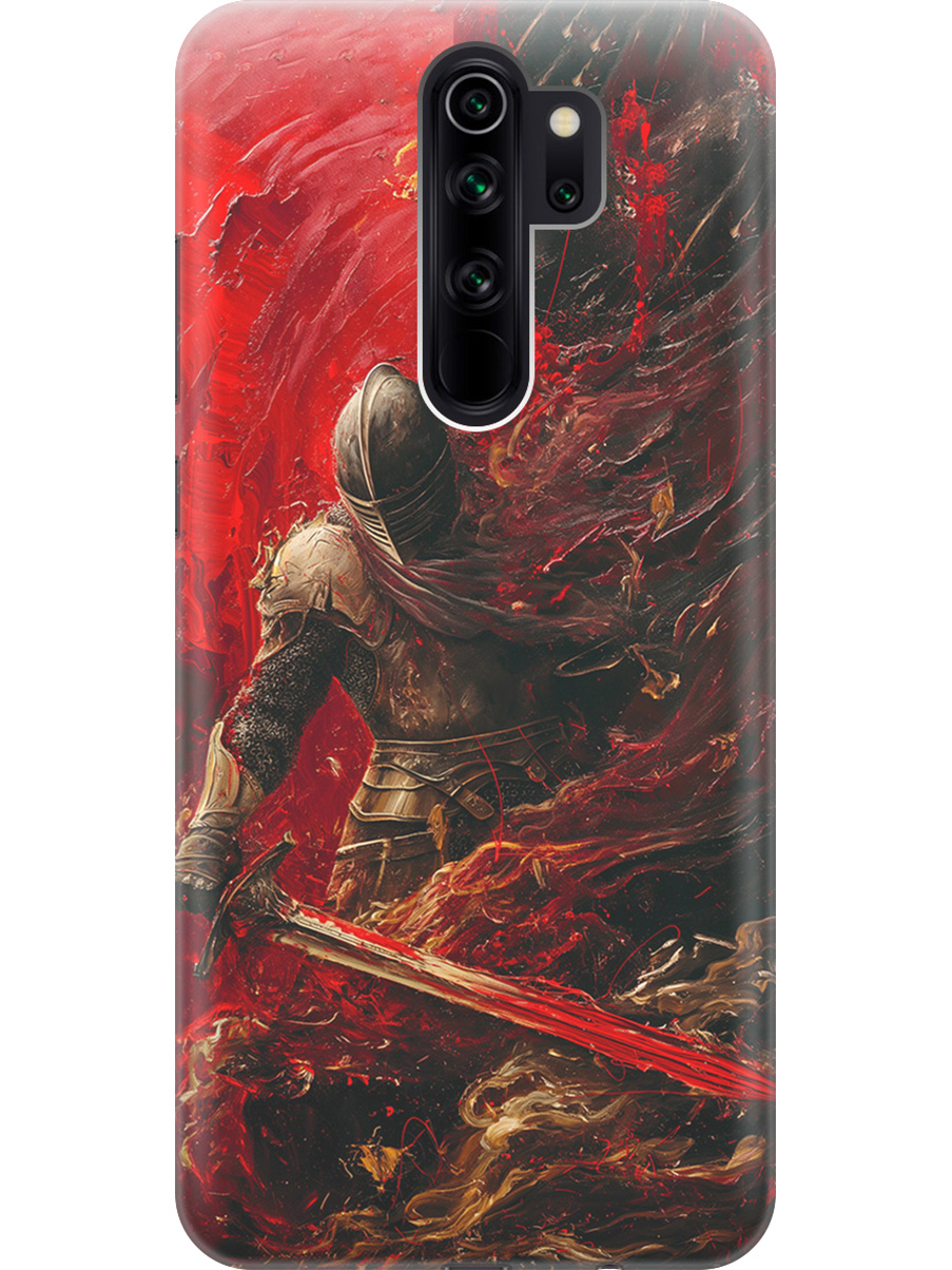 

Силиконовый чехол на Xiaomi Redmi Note 8 Pro с принтом "Алый рыцарь", Прозрачный;красный;черный, 721936385