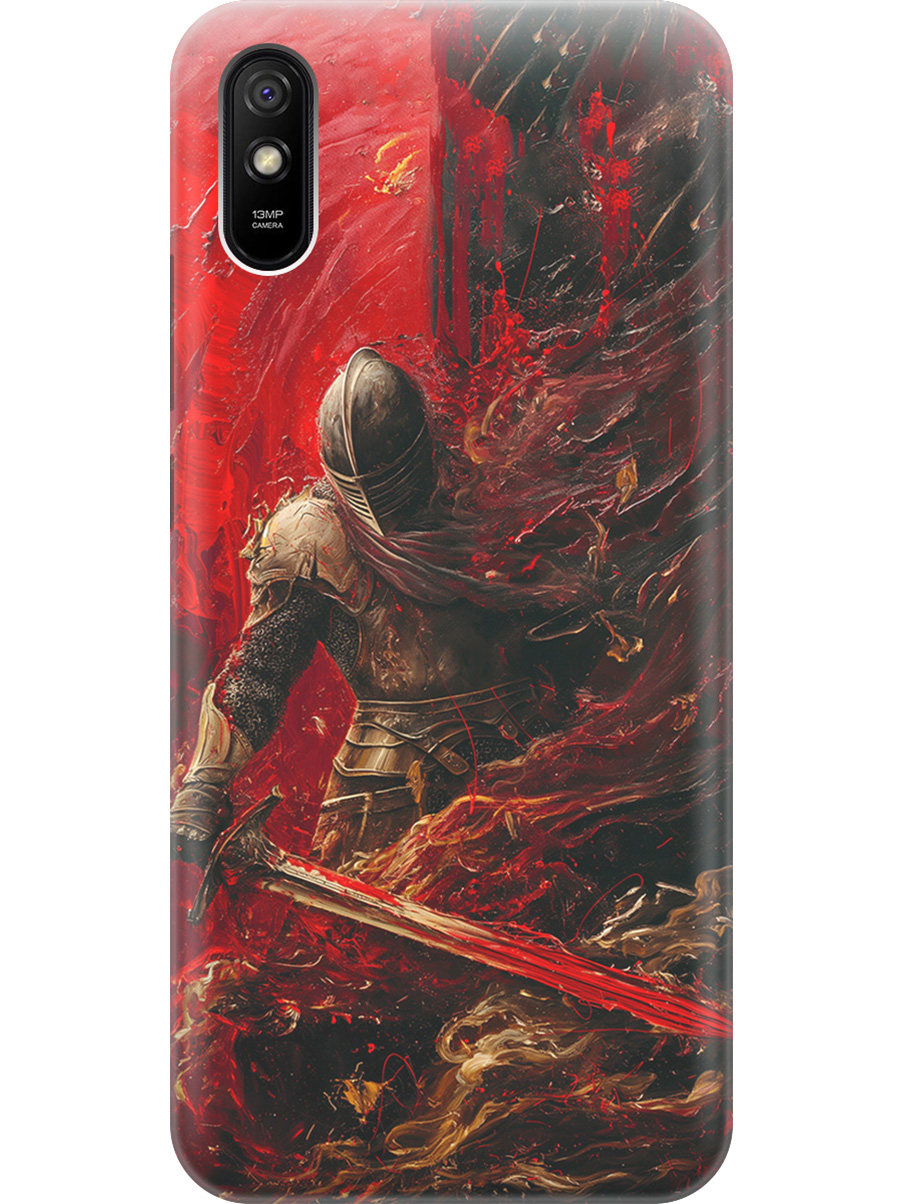 

Силиконовый чехол на Xiaomi Redmi 9A с принтом "Алый рыцарь", Прозрачный;красный;черный, 723276985