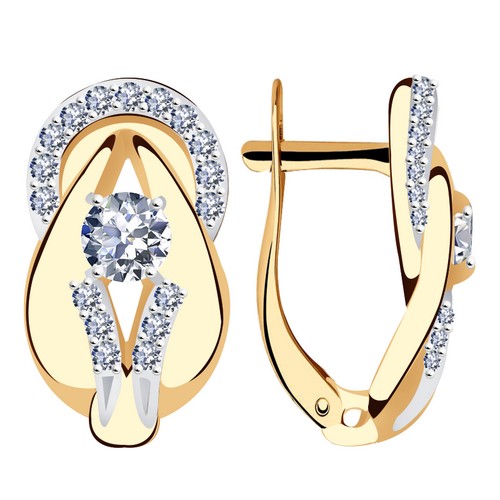 

Серьги из красного золота Александра кл3413а-62, swarovski, кл3413а-62