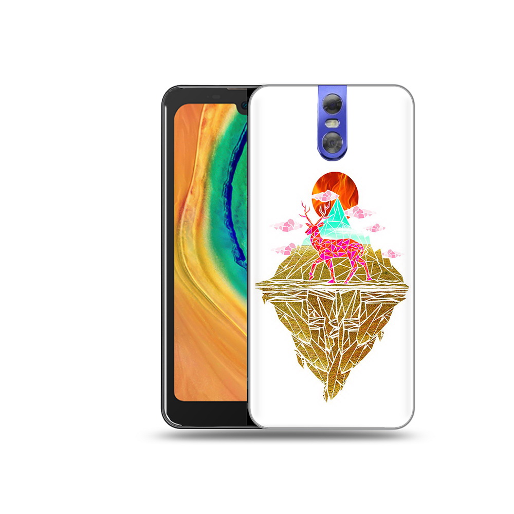 

Чехол MyPads Tocco для Doogee BL7000 розовый олень абстракция, Прозрачный, Tocco