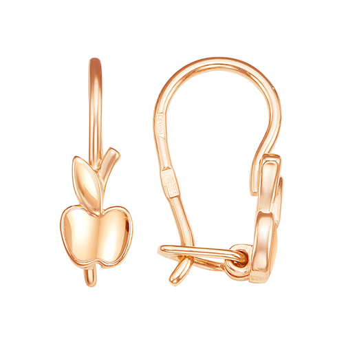 

Серьги из красного золота Золотые узоры 02-7859, 02-7859