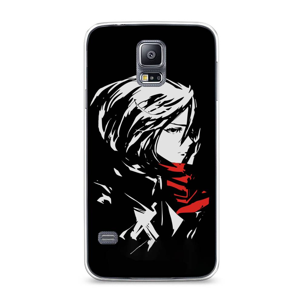 

Чехол на Samsung Galaxy S5 "Микаса минимализм", Черный;серый;красный, 24150-4