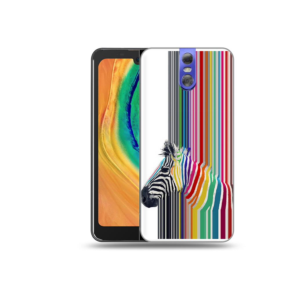 

Чехол MyPads Tocco для Doogee BL7000 радужная зебра, Прозрачный, Tocco