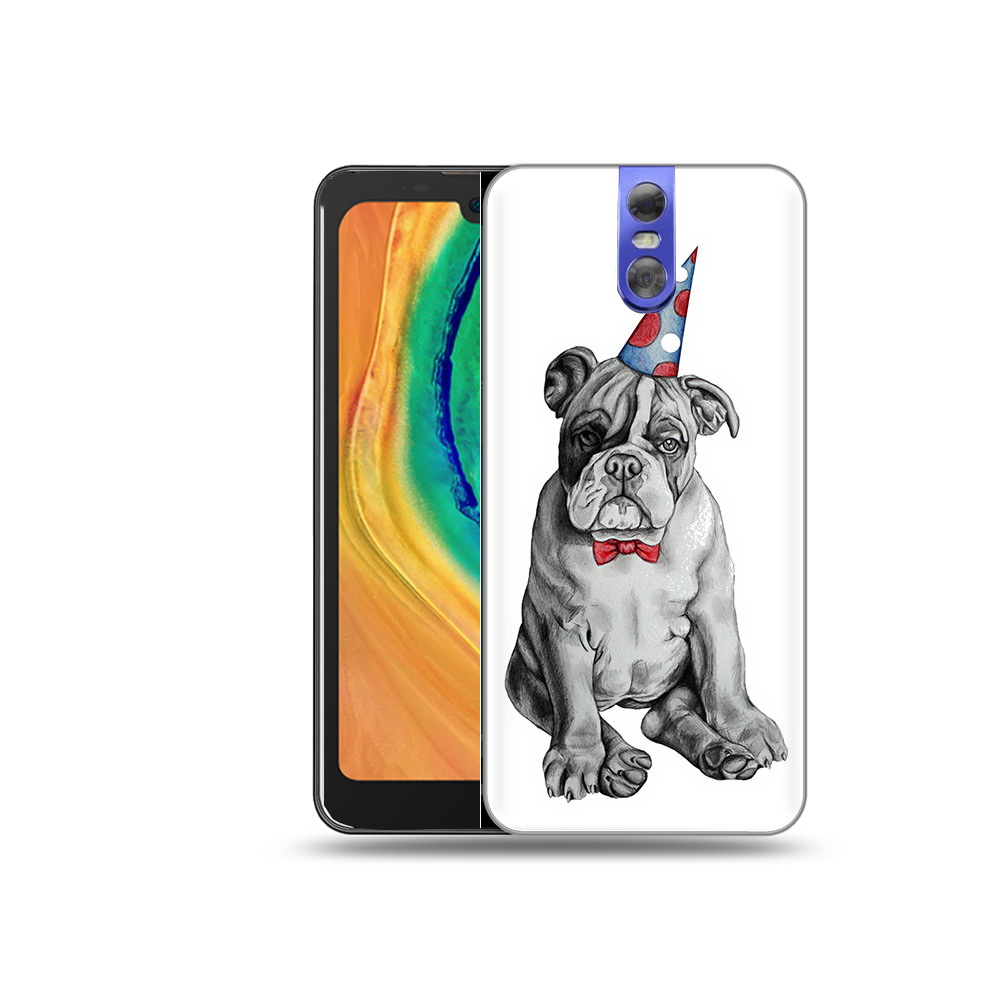 

Чехол MyPads Tocco для Doogee BL7000 праздничный щенок, Прозрачный, Tocco