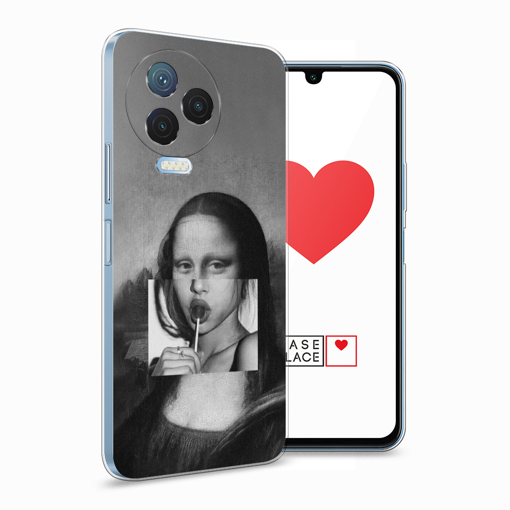 

Силиконовый чехол Awog "Mona Lisa sucking lollipop" для Infinix Note 12 Pro 4G, Серый, 3102250-9